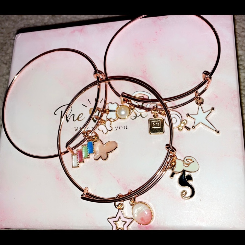Rose gold bangle bracelet